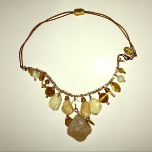 Vintage 10” beaded ankle bracelet anklet